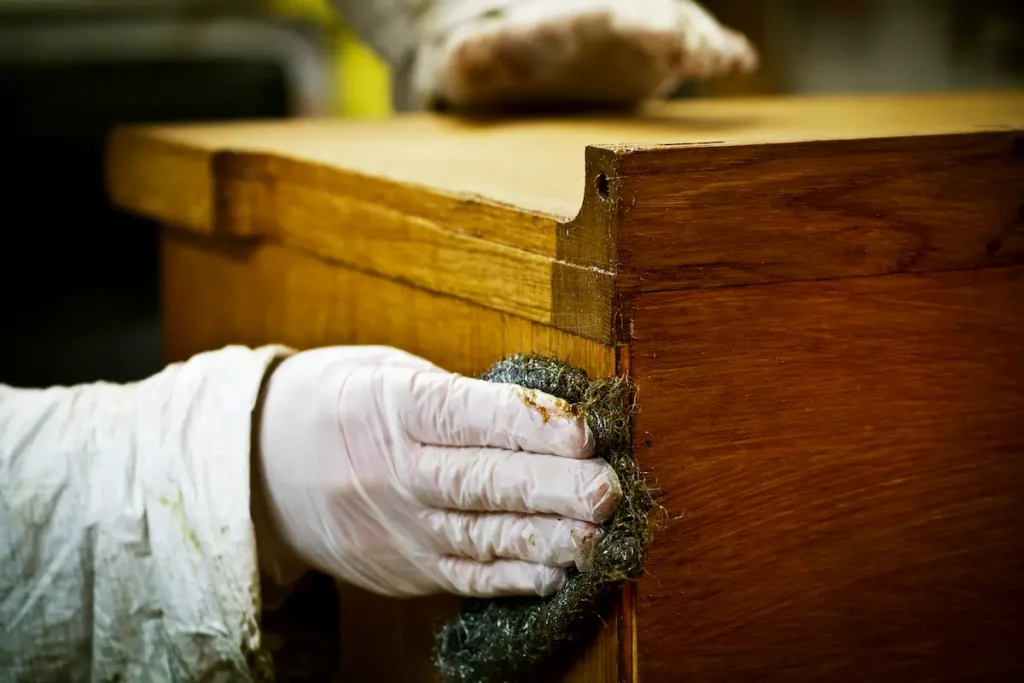 lijando mueble de madera barnizada arreglar arañazos profundos en madera