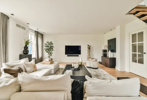 cómo decorar un salón grande rectangular