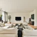 cómo decorar un salón grande rectangular
